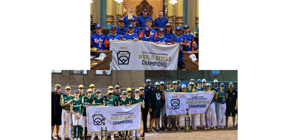 2021 LLWS Champions, 2023 JLWS USA Champions and 2024 JLWS USA Champions